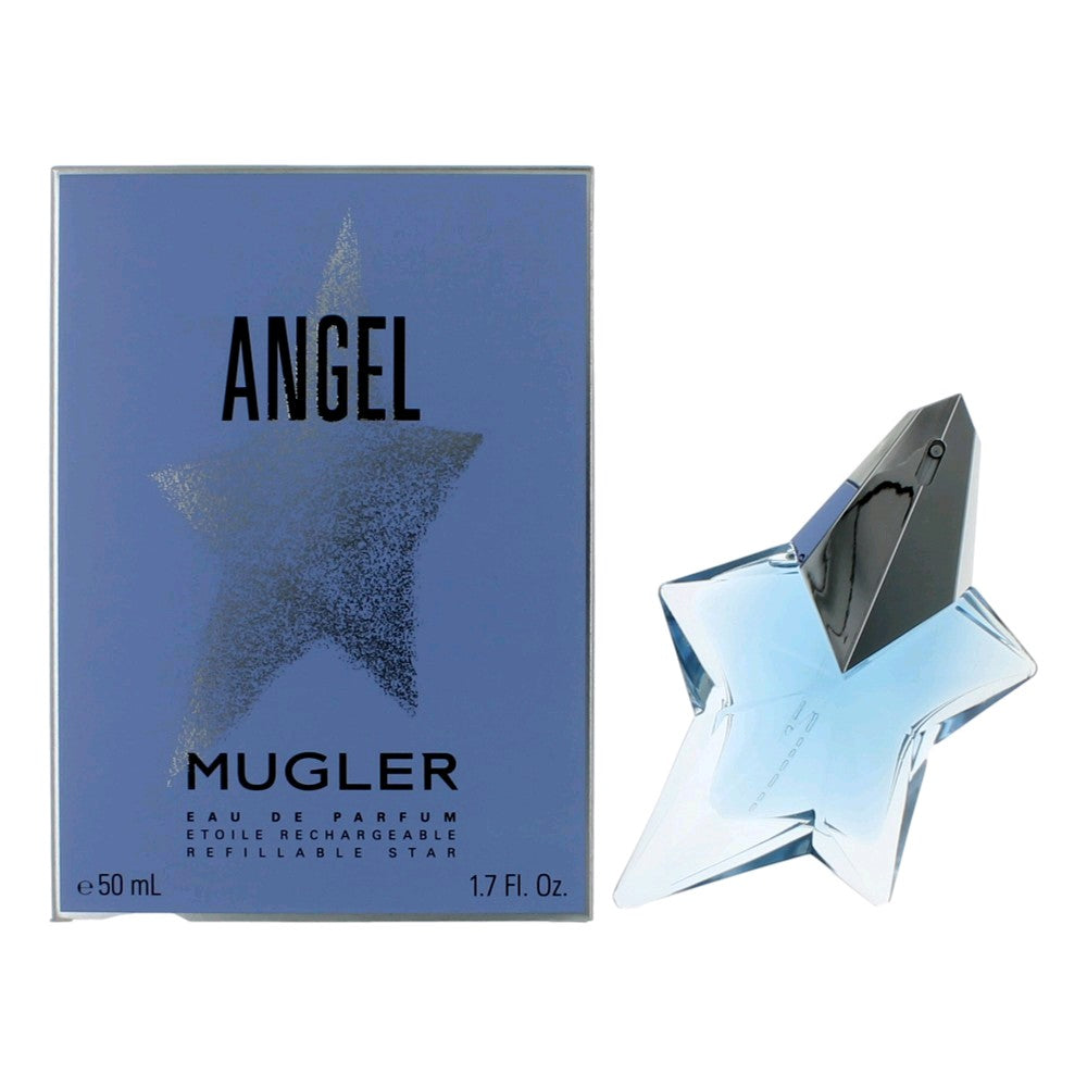 Bottle of Angel by Thierry Mugler, 1.7 oz Refillable Eau De Parfum Spray for Women